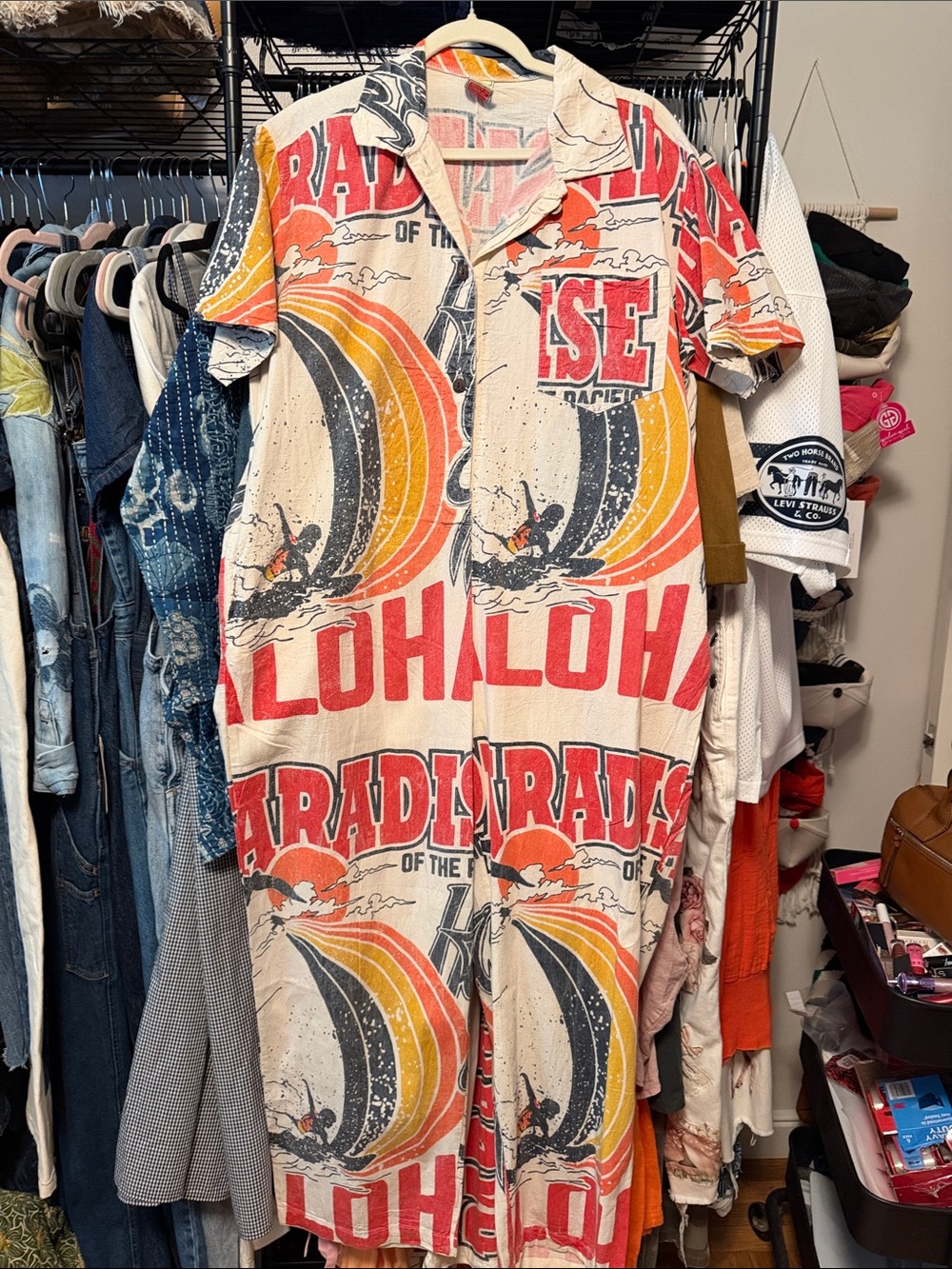 NWOT Vintage Sack Paradise Jumpsuit